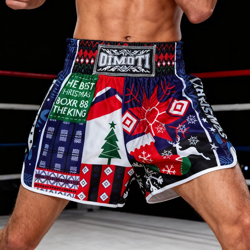 Christmas Style MMA Muay Thai Kickboxing Shorts