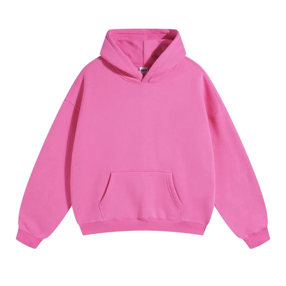 Fleece Hooded Sweatshirt | Unisex Oversized Winter Hoodie Pullover - FitZone360