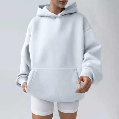 Trendy Solid Color Sports Hoodies | Fleece Sweatshirts for Men & Women | Couple Pullover for Spring & Autumn