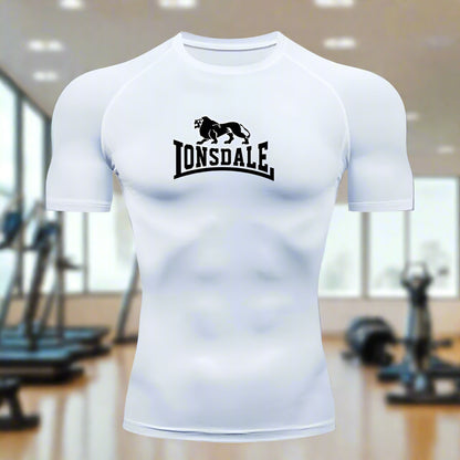 Lonsdale Men's Compression Gym Shirt – Quick-Dry Tight Fit for Fitness & Training - FitZone360