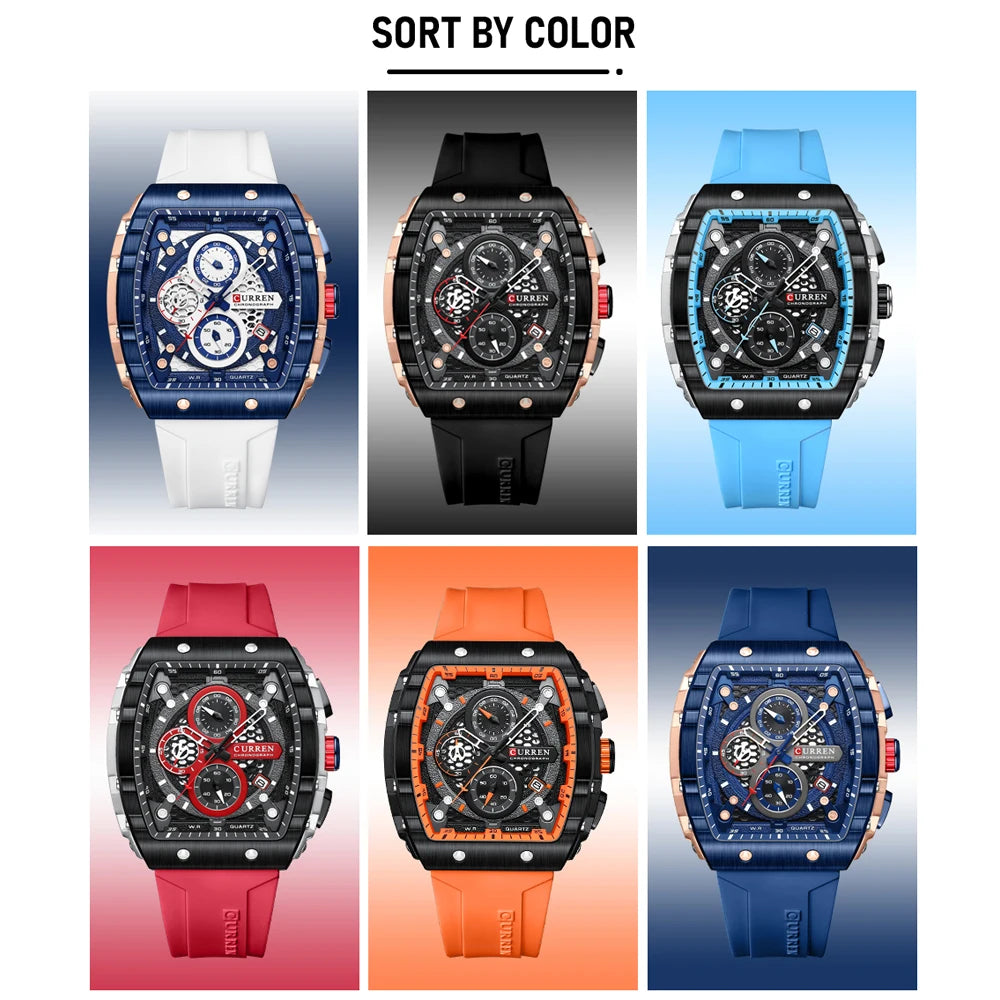 Top Brand Men's Watches | Luxury Square Quartz Wristwatch - FitZone360