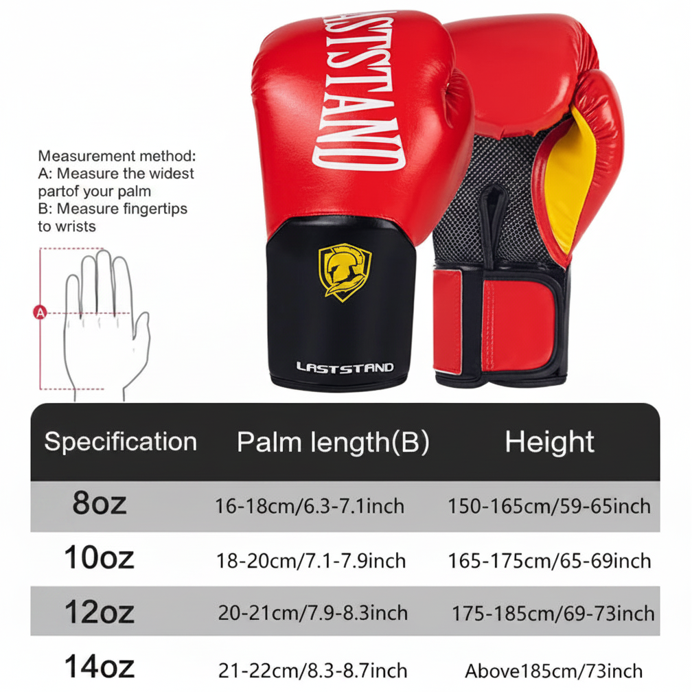 Boxing Gloves for MMA, Muay Thai & Kickboxing – 8–16 oz