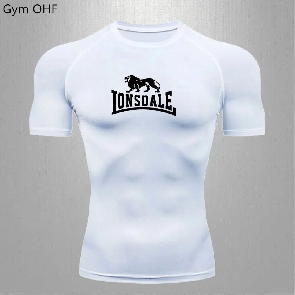 Lonsdale Men's Compression Gym Shirt – Quick-Dry Tight Fit for Fitness & Training - FitZone360