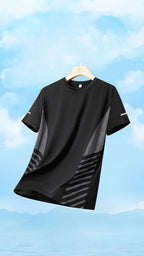 Men's Ice Silk Running T-Shirt | Quick-Dry, Breathable & Reflective Design - FitZone360