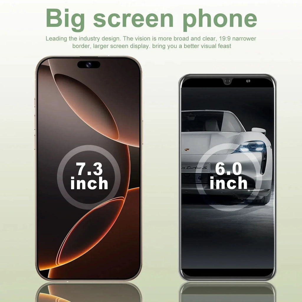 16 Pro Max 7.3" HD 5G Smartphone | Global Android 14 Mobile Phone with Dual SIM, 8000mAh Battery, Unlocked 4G/5G Cellphone - FitZone360