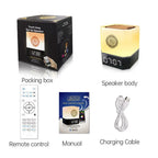 Bluetooth LED Speaker Clock | Wireless Night Light with Call-to-Prayer Feature - FitZone360