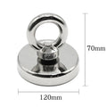 Heavy-Duty Neodymium Salvage Magnet | Strong Fishing Magnet with Ring Eyebolt for Deep Sea Treasure Fishing - FitZone360