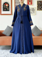 Elegant Chiffon Open Abaya with Zipper | Modest Muslim Women's Dress - FitZone360
