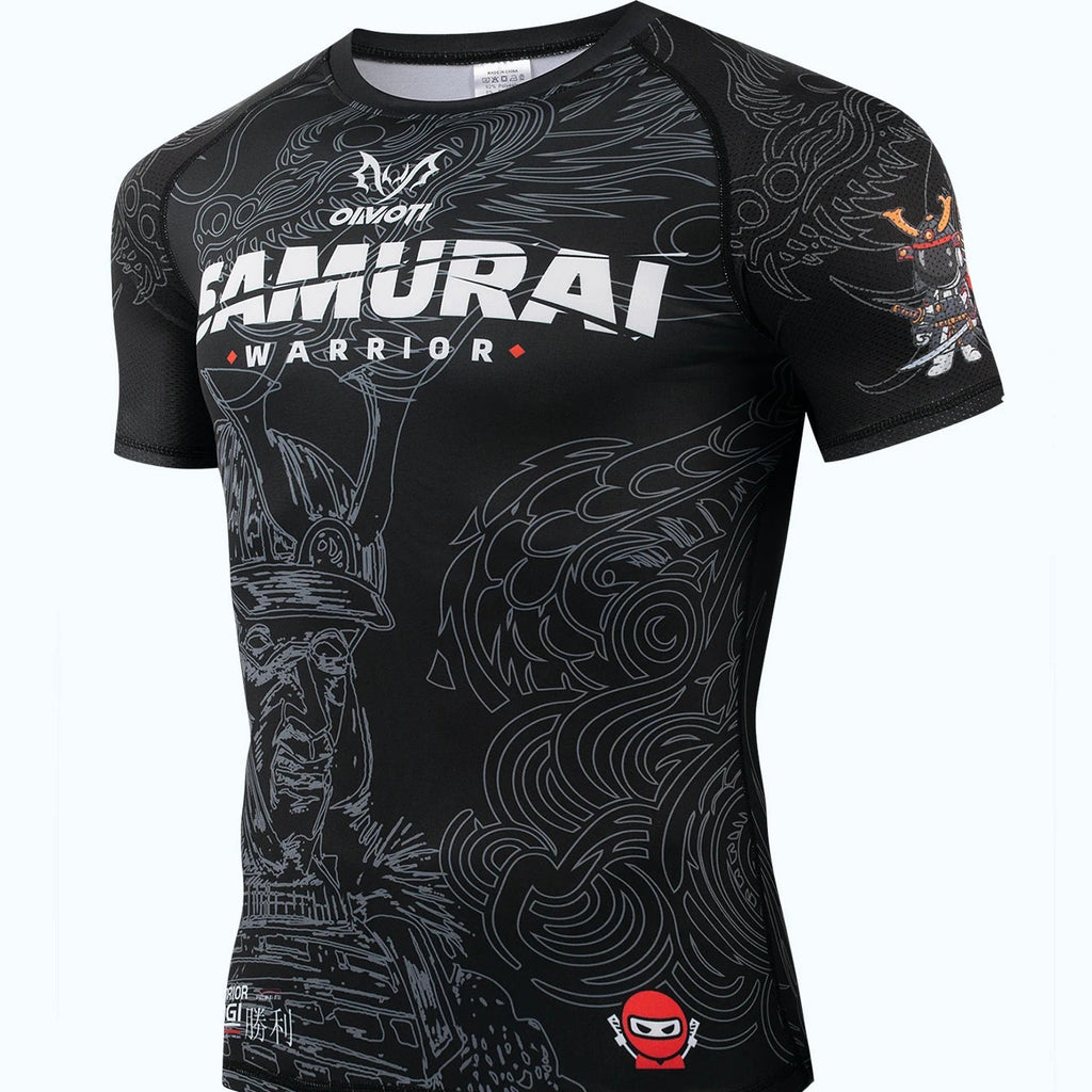 Men’s Samurai Performance Compression T-Shirt – Quick-Dry Gym, Running, MMA & Fitness Training Top
