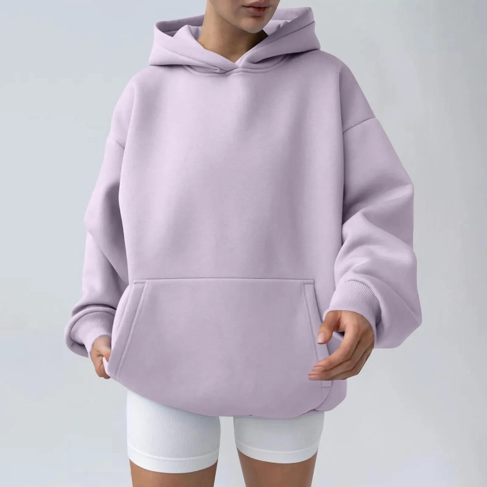 Trendy Solid Color Sports Hoodies | Fleece Sweatshirts for Men & Women | Couple Pullover for Spring & Autumn - FitZone360