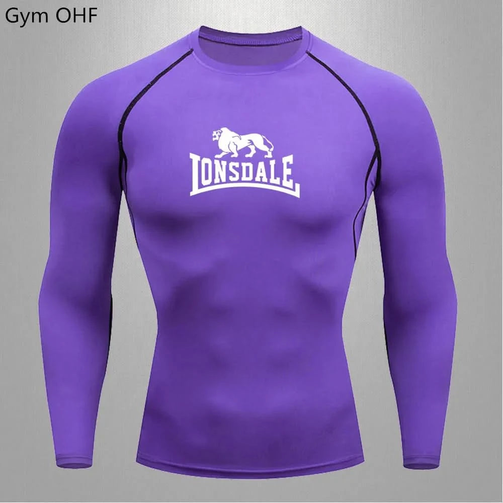Lonsdale Men's Compression Gym Shirt – Quick-Dry Tight Fit for Fitness & Training - FitZone360