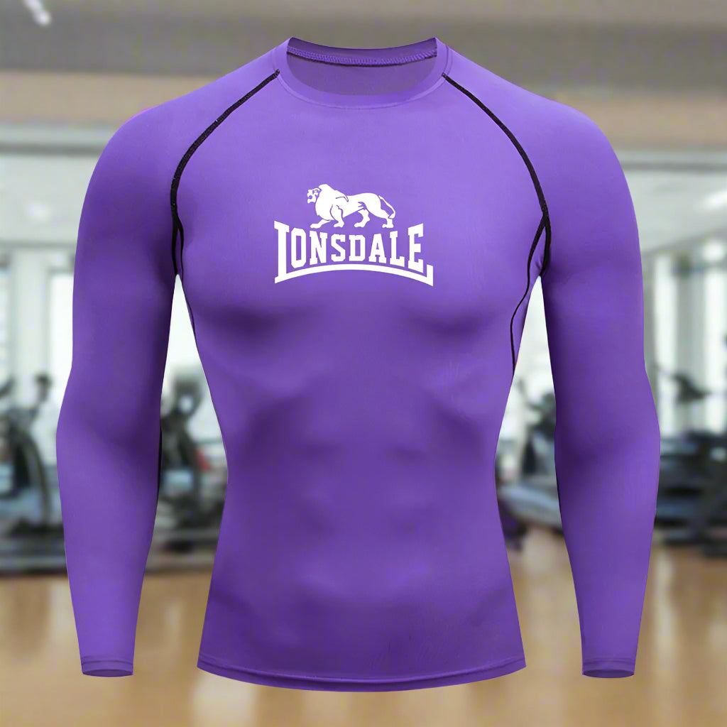 Lonsdale Men's Compression Gym Shirt – Quick-Dry Tight Fit for Fitness & Training - FitZone360