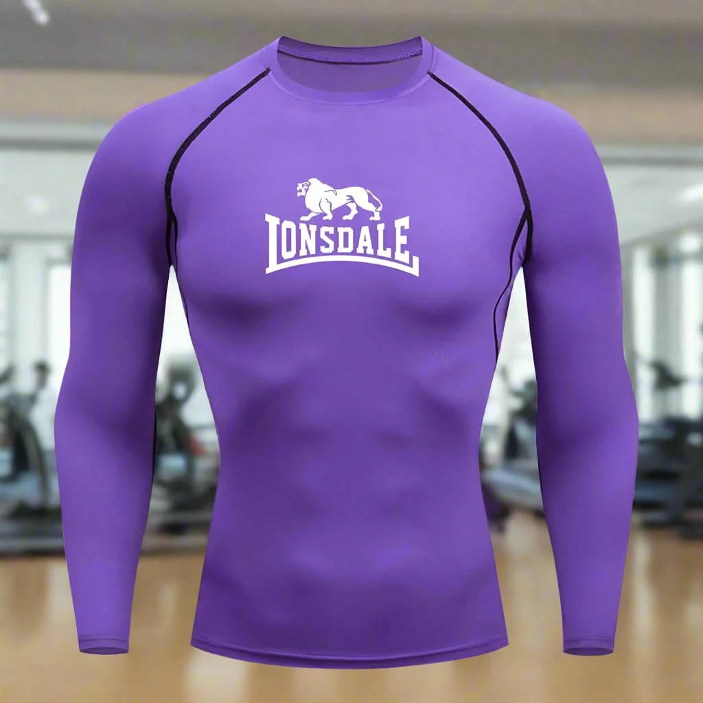 Lonsdale Men's Compression Gym Shirt – Quick-Dry Tight Fit for Fitness & Training - FitZone360