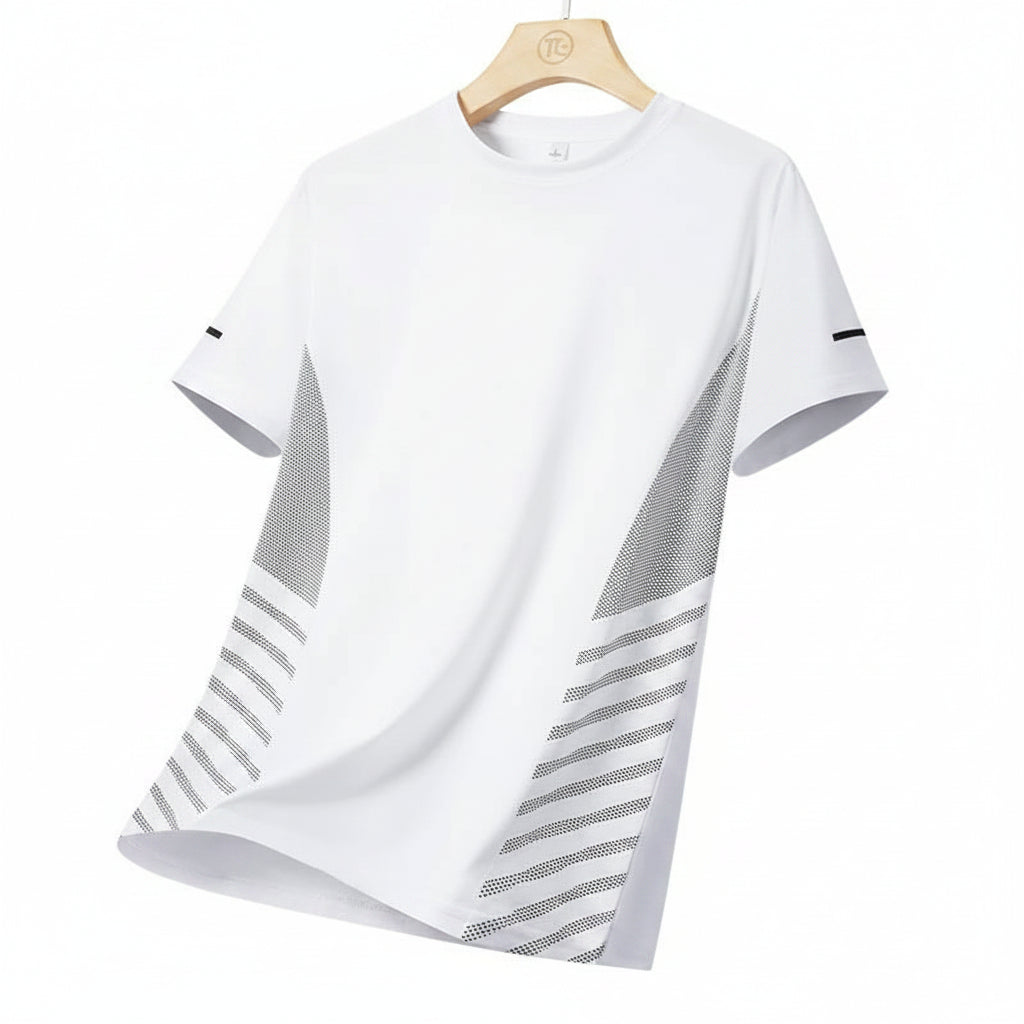 Men's Ice Silk Running T-Shirt | Quick-Dry, Breathable & Reflective Design - FitZone360