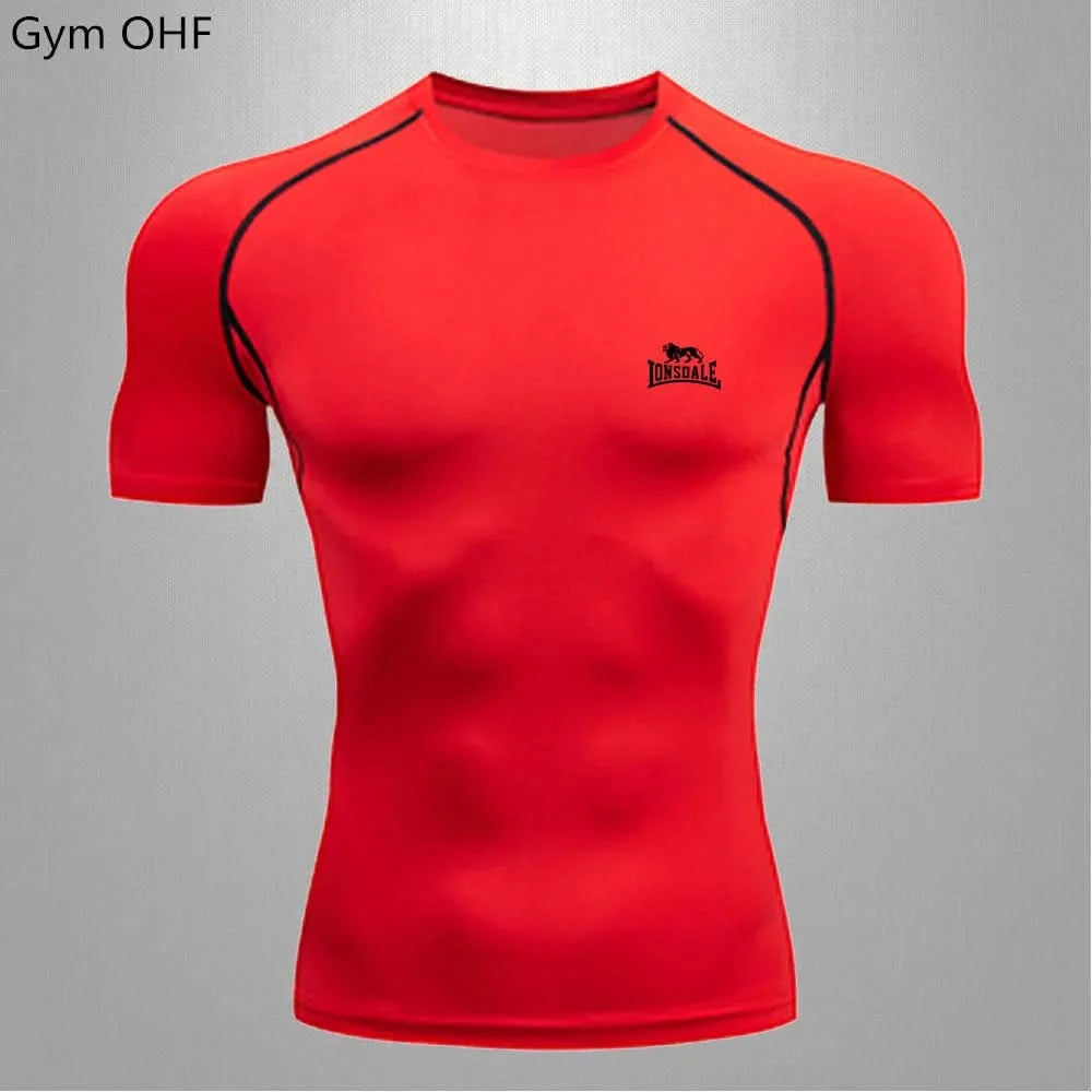 Lonsdale Men's Compression Gym Shirt – Quick-Dry Tight Fit for Fitness & Training - FitZone360