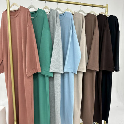 Casual Muslim Abaya Sweatshirt Dress for Women | Modest Daily Wear - FitZone360