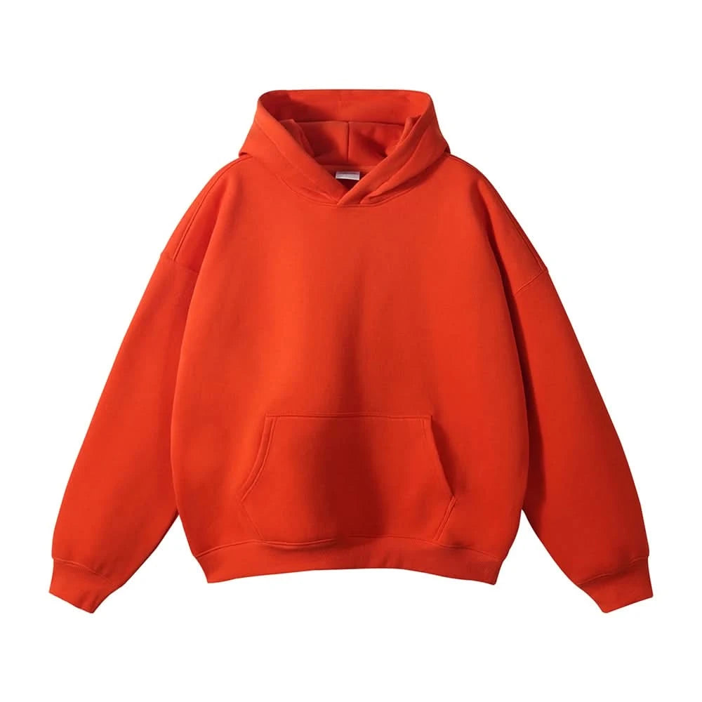 Fleece Hooded Sweatshirt | Unisex Oversized Winter Hoodie Pullover - FitZone360