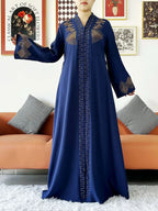 Elegant Chiffon Open Abaya with Zipper | Modest Muslim Women's Dress - FitZone360