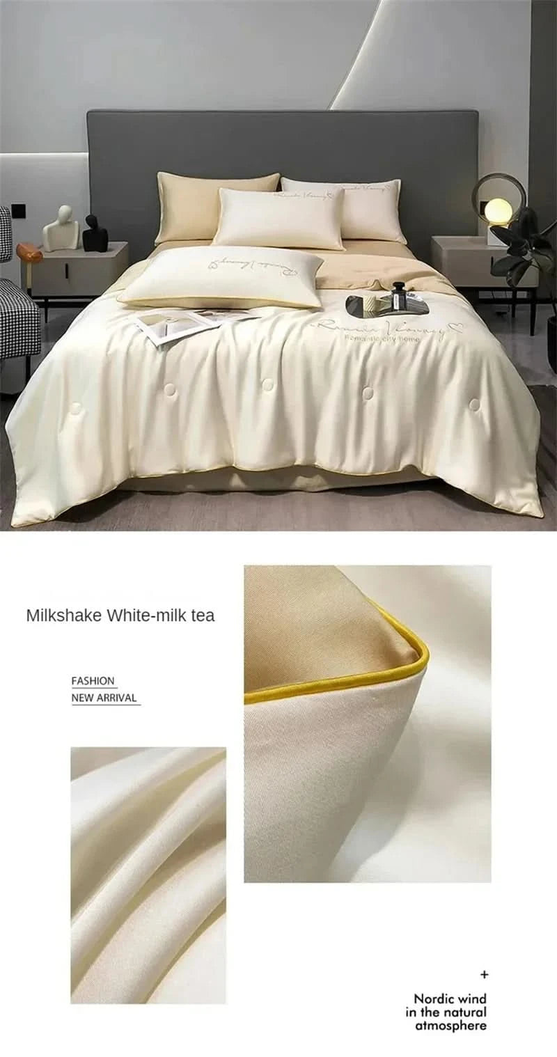 Air Conditioning Blanket | Premium Washable Ice Silk Summer Quilt Set - FitZone360