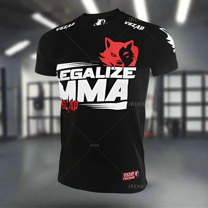 Fashion Muay Thai Sports T-Shirt for Men – Lightweight, Breathable Fitness & Combat Training Tee - FitZone360
