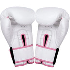 Beautiful Pink & White Butterfly Boxing Gloves | Best Quality-Premium Muay Thai, Kickboxing Gloves - FitZone360
