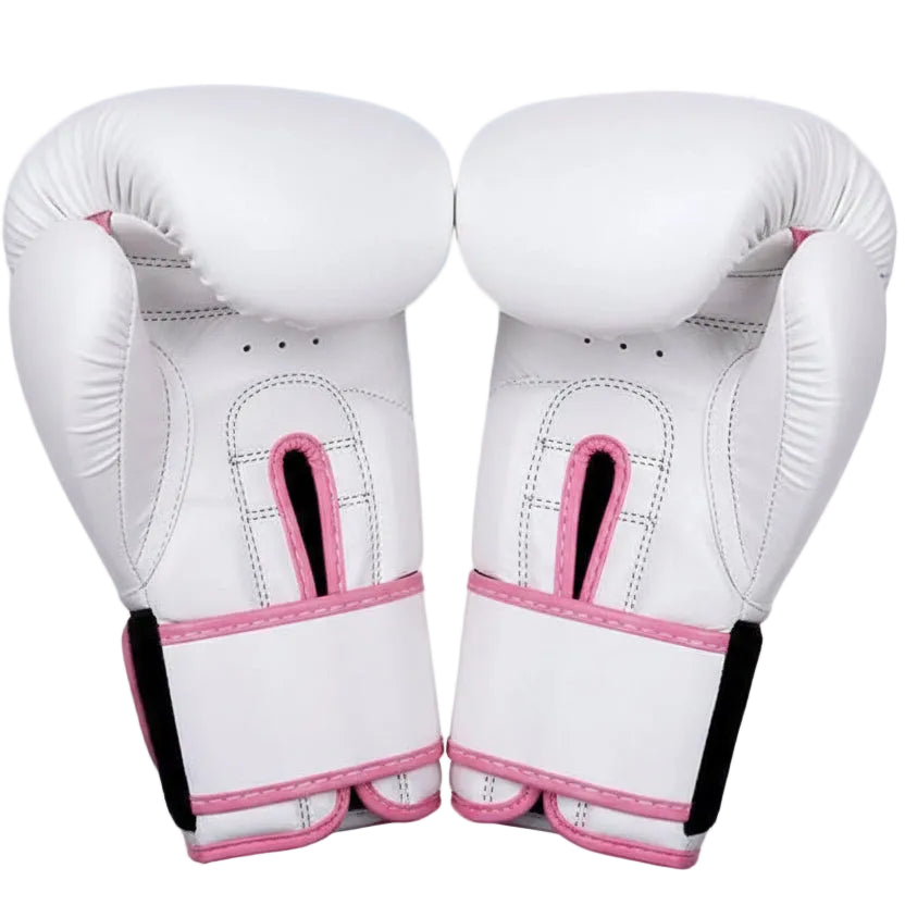 Beautiful Pink & White Butterfly Boxing Gloves | Best Quality-Premium Muay Thai, Kickboxing Gloves - FitZone360