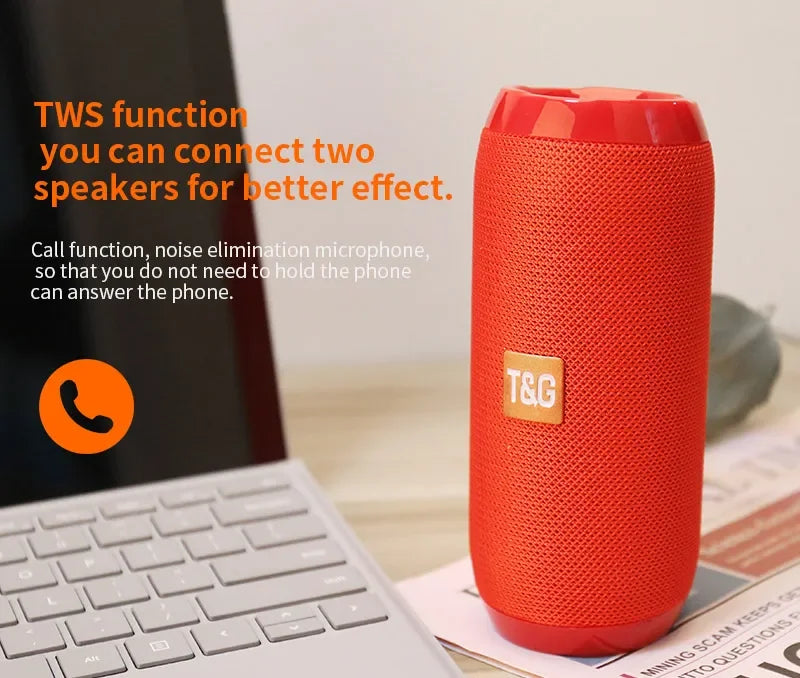 Portable Bluetooth Speaker | Waterproof Outdoor Subwoofer with FM & TF Support - FitZone360