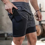 Men's 2-in-1 Camo Gym Running Shorts | Quick Dry, Summer Workout Activewear - FitZone360