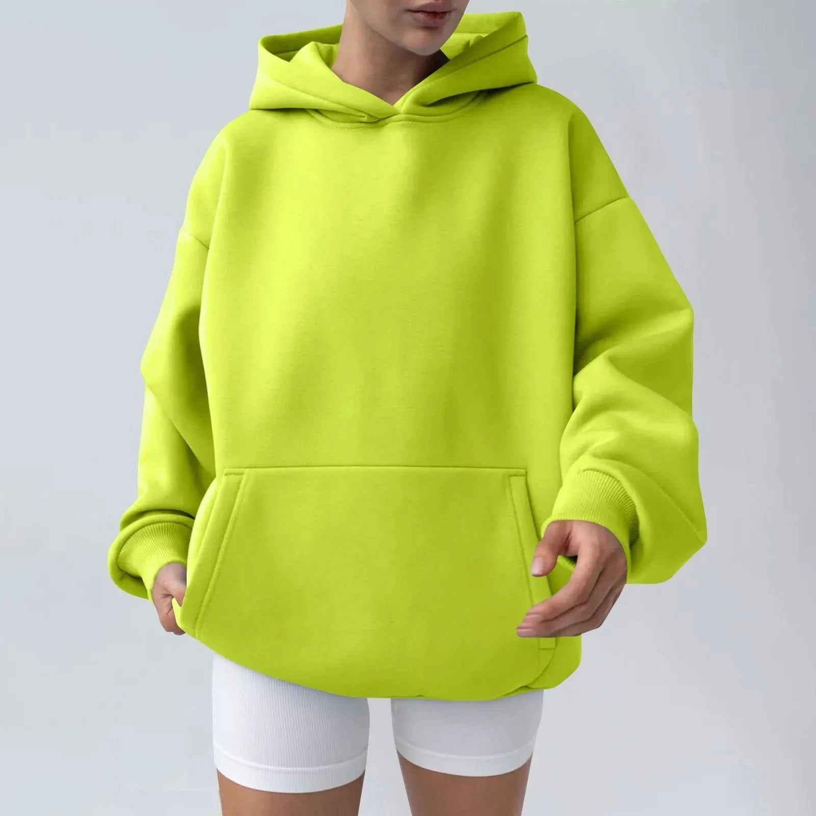 Trendy Solid Color Sports Hoodies | Fleece Sweatshirts for Men & Women | Couple Pullover for Spring & Autumn - FitZone360