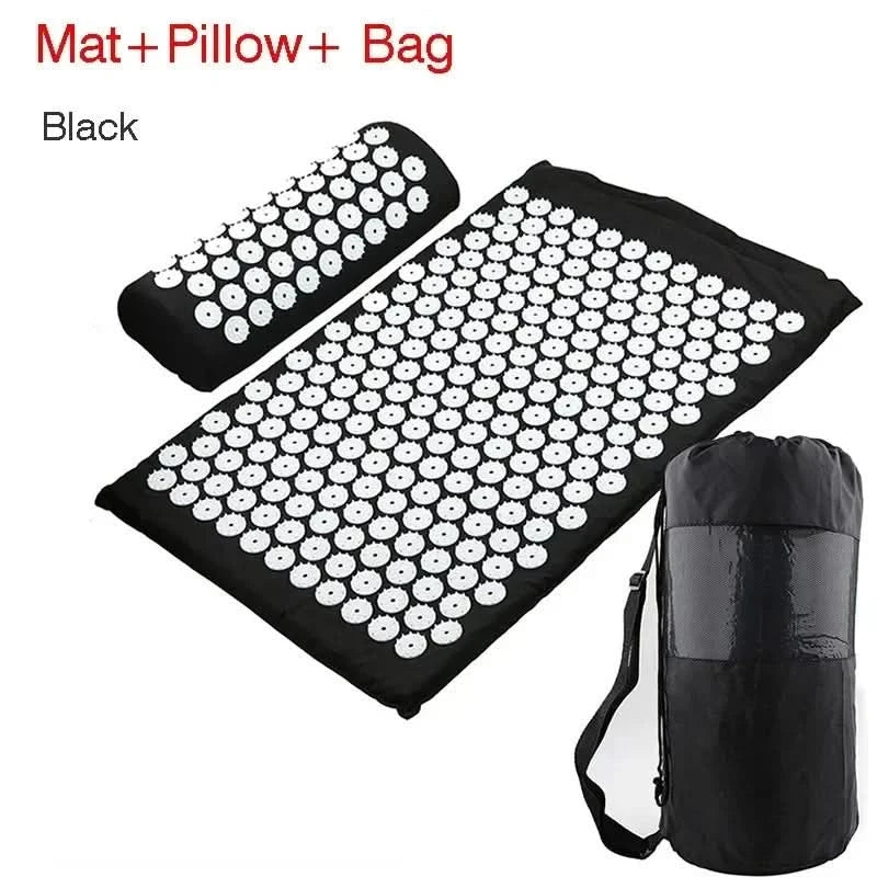 Massage Yoga Mat for Back Pain Relief, Needle Yoga Massage Mat with Acupressure - FitZone360