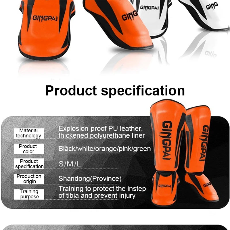 Muay Thai & Kickboxing Shin Guards – Martial Arts Protective Pads for Boxing, Sparring & Training - FitZone360