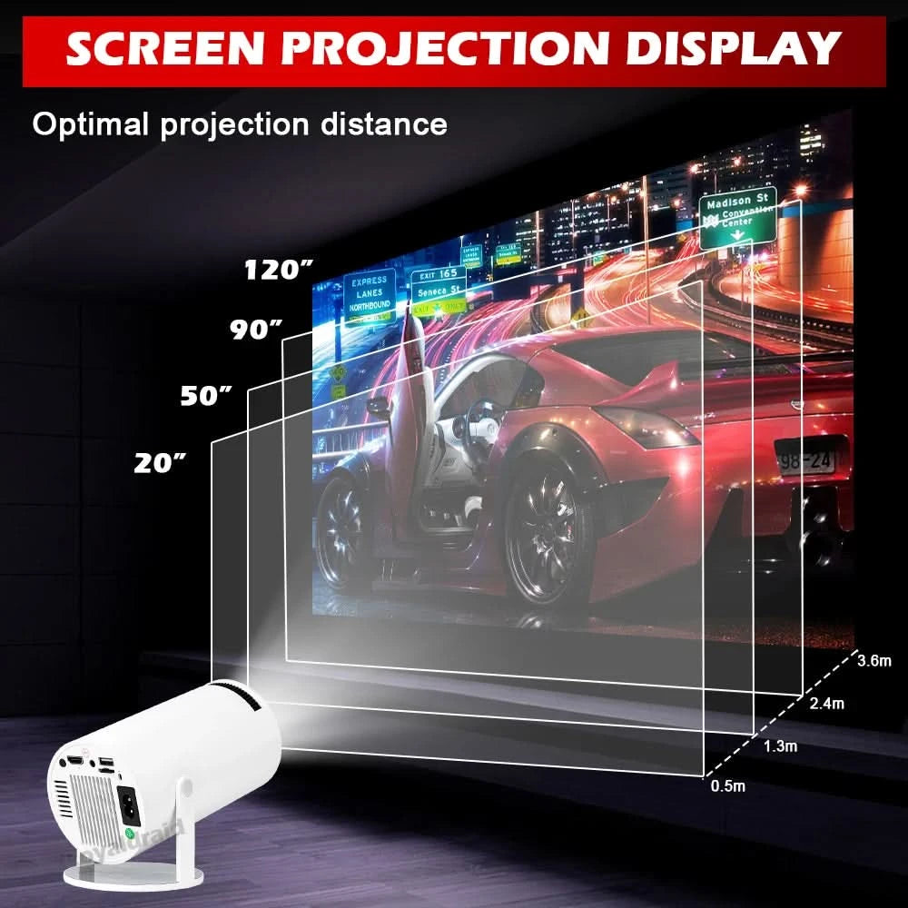Android 11 P90 MAX Gaming Projector | 19,000+ Retro GAMES | TF Card Support | Wireless Gamepad | Dual WiFi | Portable Home Theater System - FitZone360