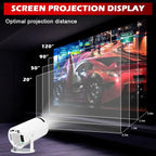 Android 11 P90 MAX Gaming Projector | 19,000+ Retro GAMES | TF Card Support | Wireless Gamepad | Dual WiFi | Portable Home Theater System - FitZone360