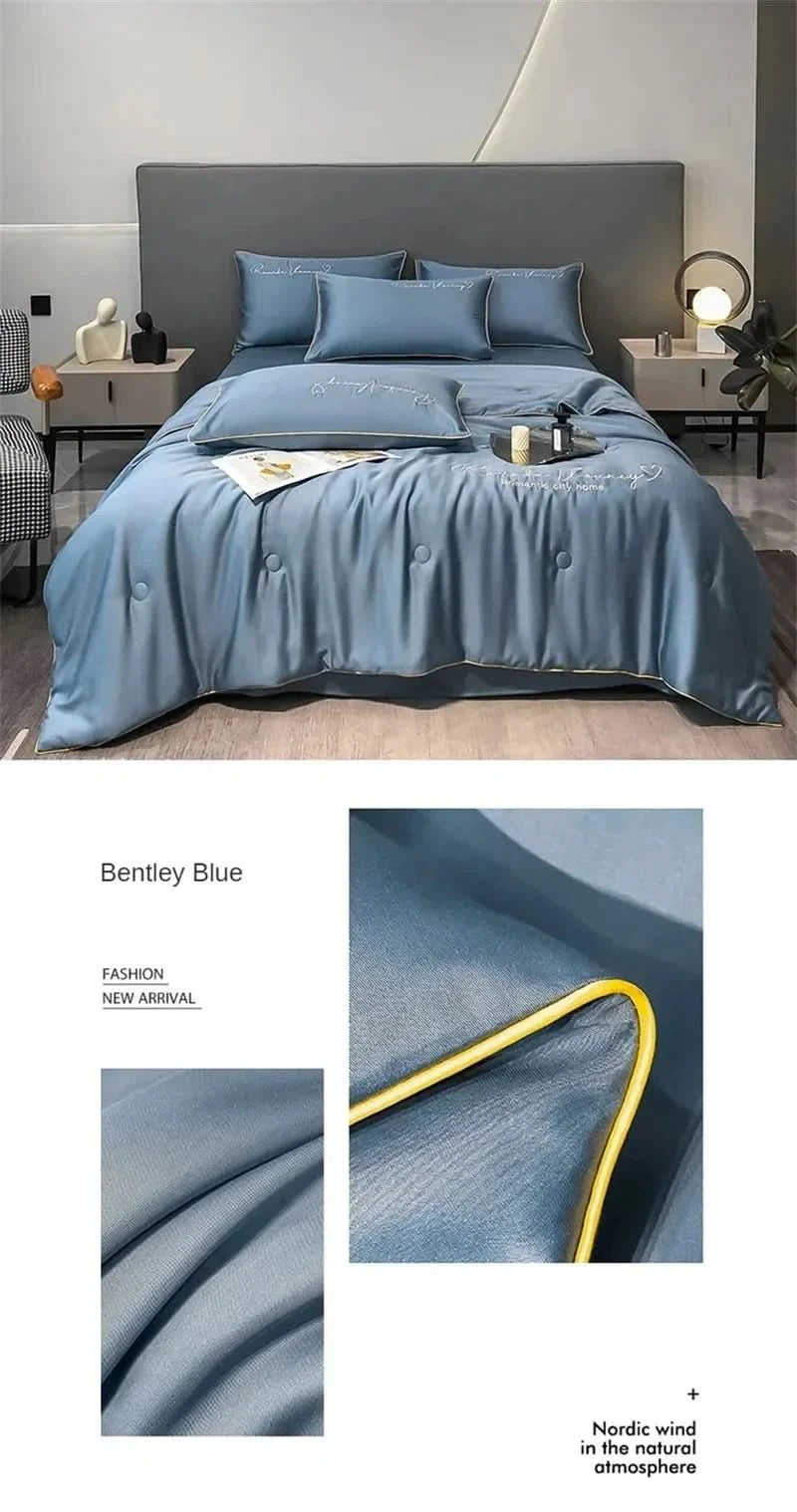 Air Conditioning Blanket | Premium Washable Ice Silk Summer Quilt Set - FitZone360