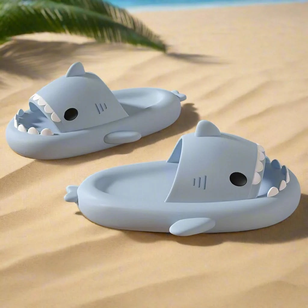 🦈 Shark Summer Slippers | Ultra-Soft Comfort with Non-Slip Grip & Elevated Sole - FitZone360