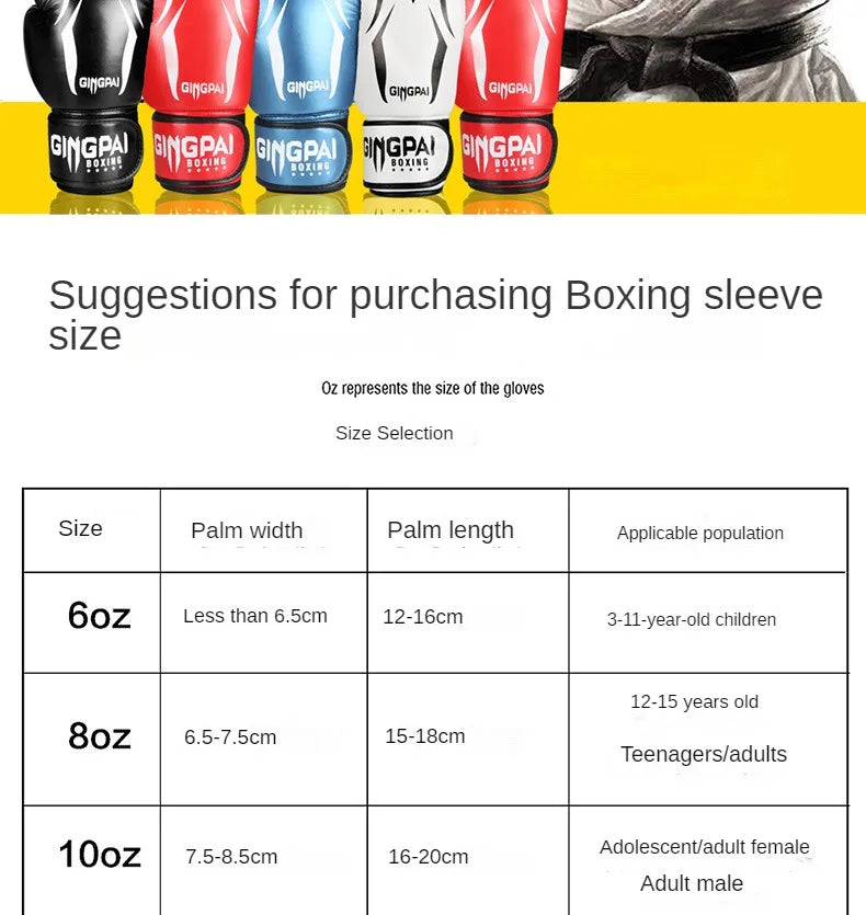 🥊 Adult Professional Kickboxing Gloves|High-Performance Training Gear for Men, Women & Juniors - FitZone360