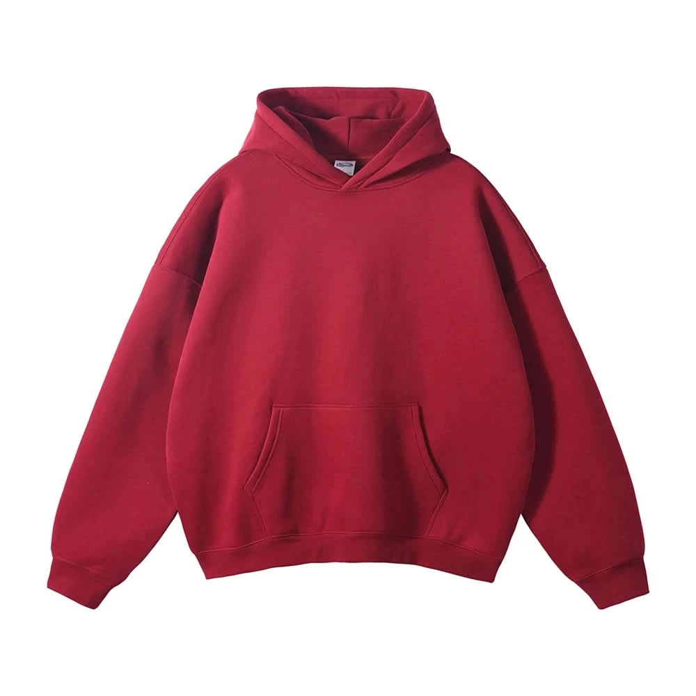 Fleece Hooded Sweatshirt | Unisex Oversized Winter Hoodie Pullover - FitZone360