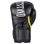 Black boxing glove with 'LASTSTAND' branding on a white background
