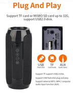 Portable Bluetooth Speaker | Waterproof Outdoor Subwoofer with FM & TF Support - FitZone360