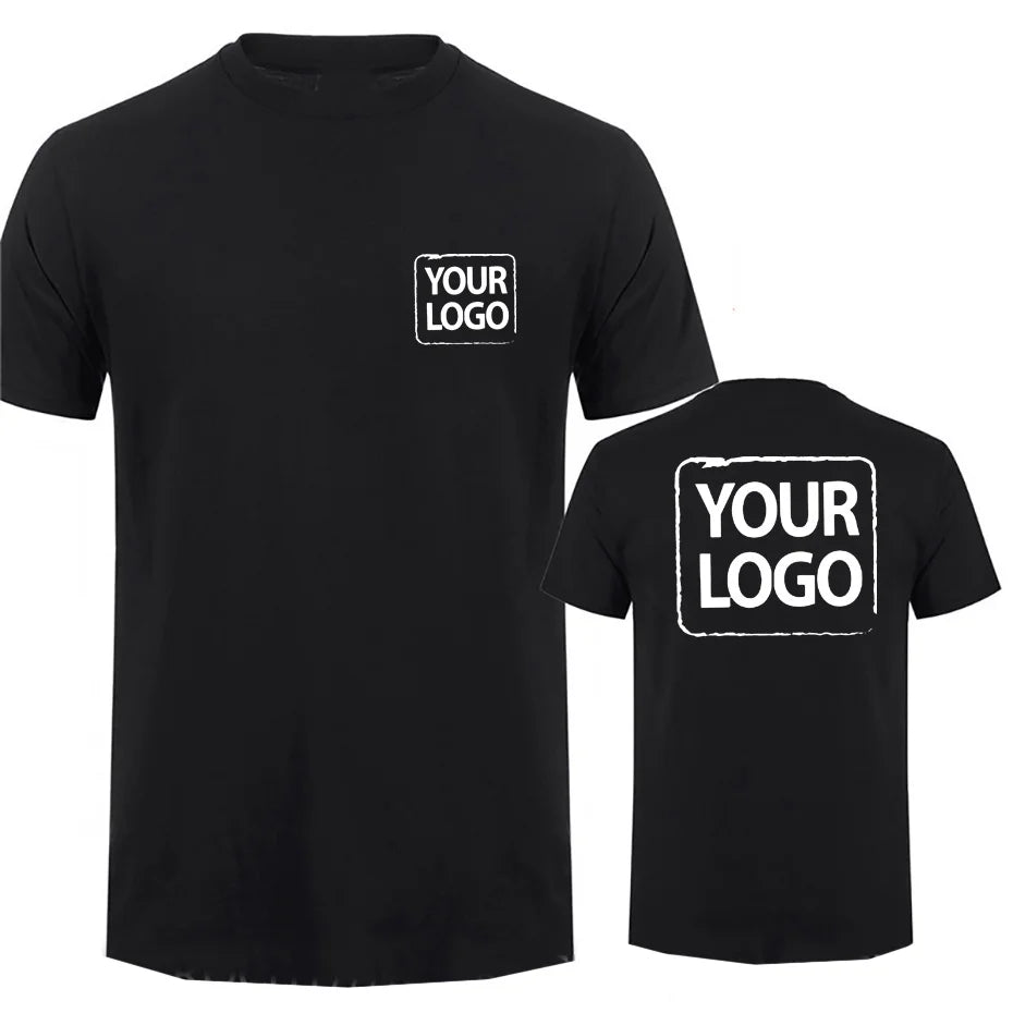 Custom Print Your Own Logo T-Shirt – Personalized Business, Gym & Team Shirt