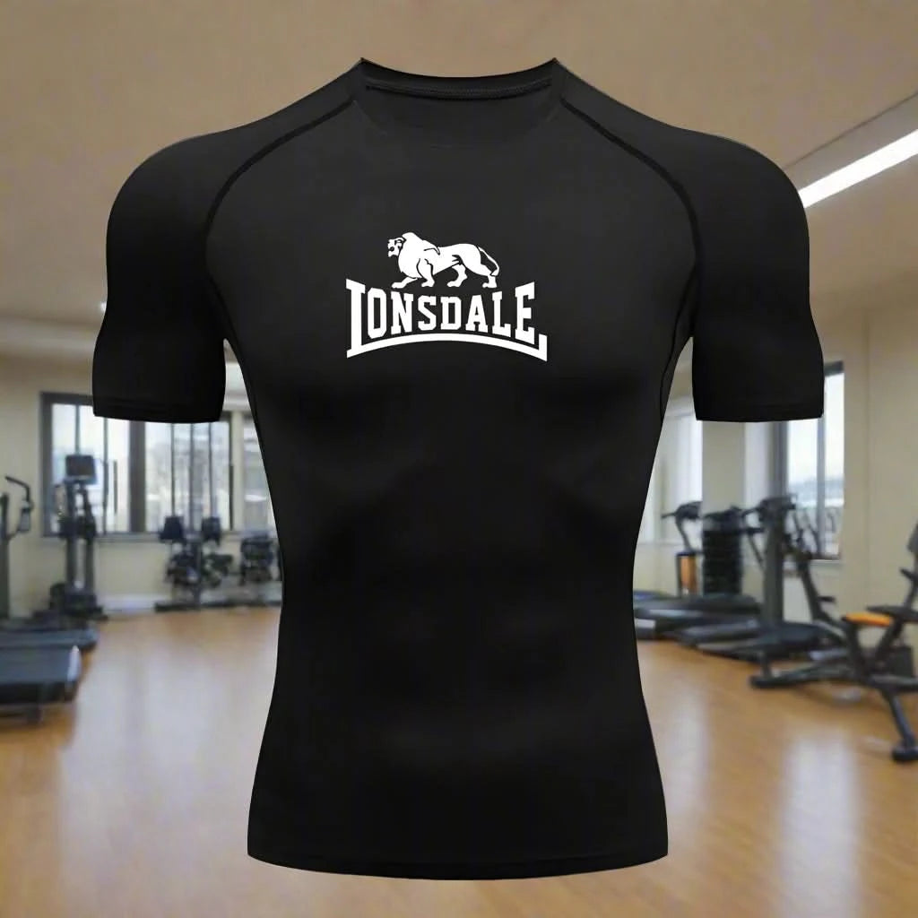 Lonsdale Men's Compression Gym Shirt – Quick-Dry Tight Fit for Fitness & Training - FitZone360