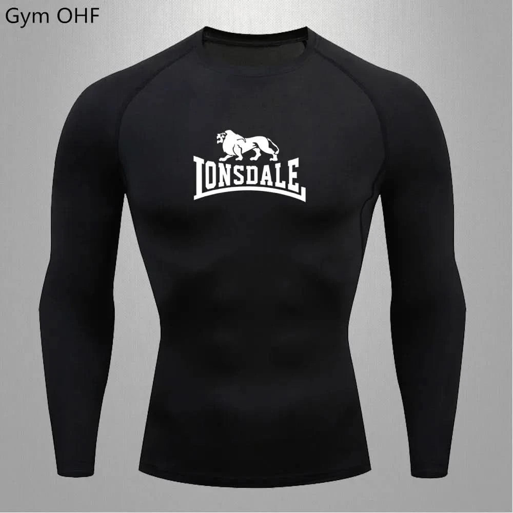 Lonsdale Men's Compression Gym Shirt – Quick-Dry Tight Fit for Fitness & Training - FitZone360