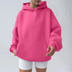 Trendy Solid Color Sports Hoodies | Fleece Sweatshirts for Men & Women | Couple Pullover for Spring & Autumn - FitZone360