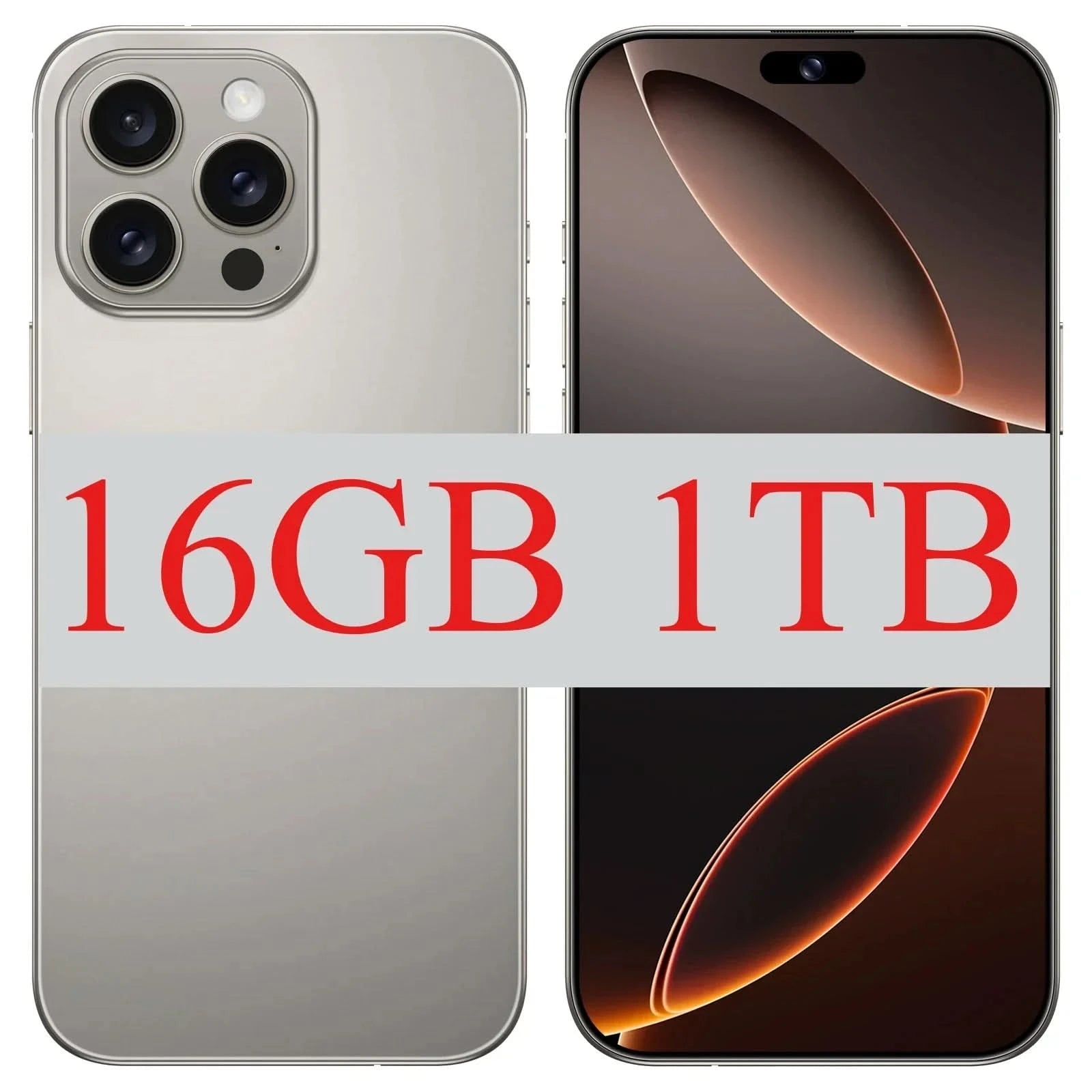 16 Pro Max 7.3" HD 5G Smartphone | Global Android 14 Mobile Phone with Dual SIM, 8000mAh Battery, Unlocked 4G/5G Cellphone - FitZone360