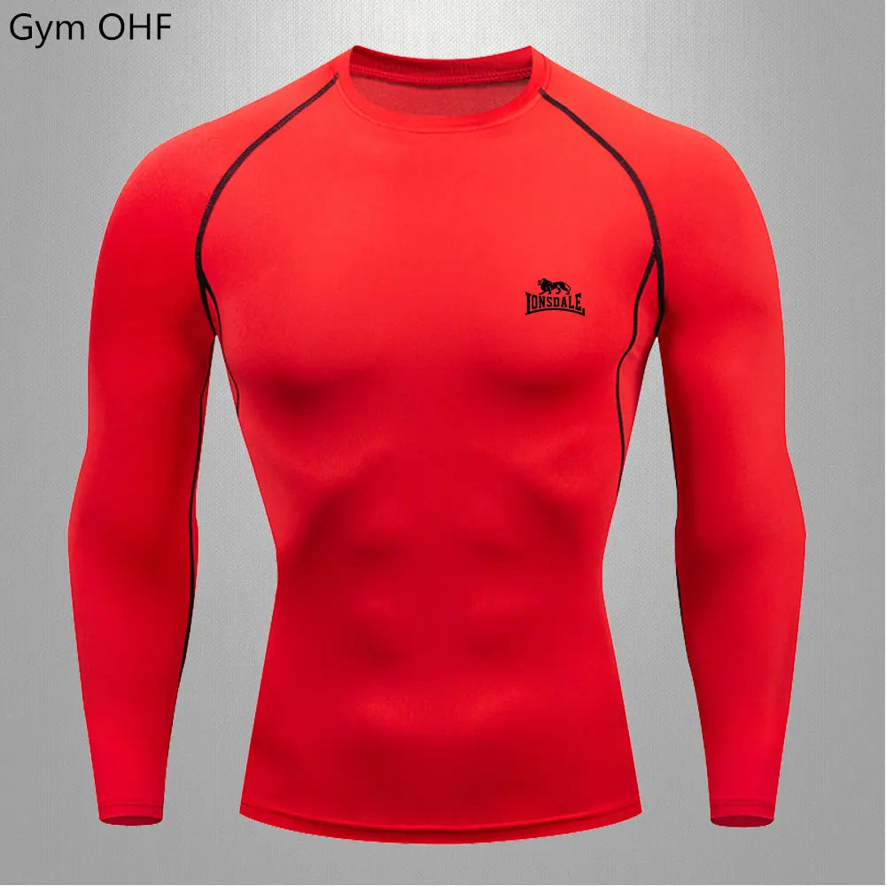 Lonsdale Men's Compression Gym Shirt – Quick-Dry Tight Fit for Fitness & Training - FitZone360