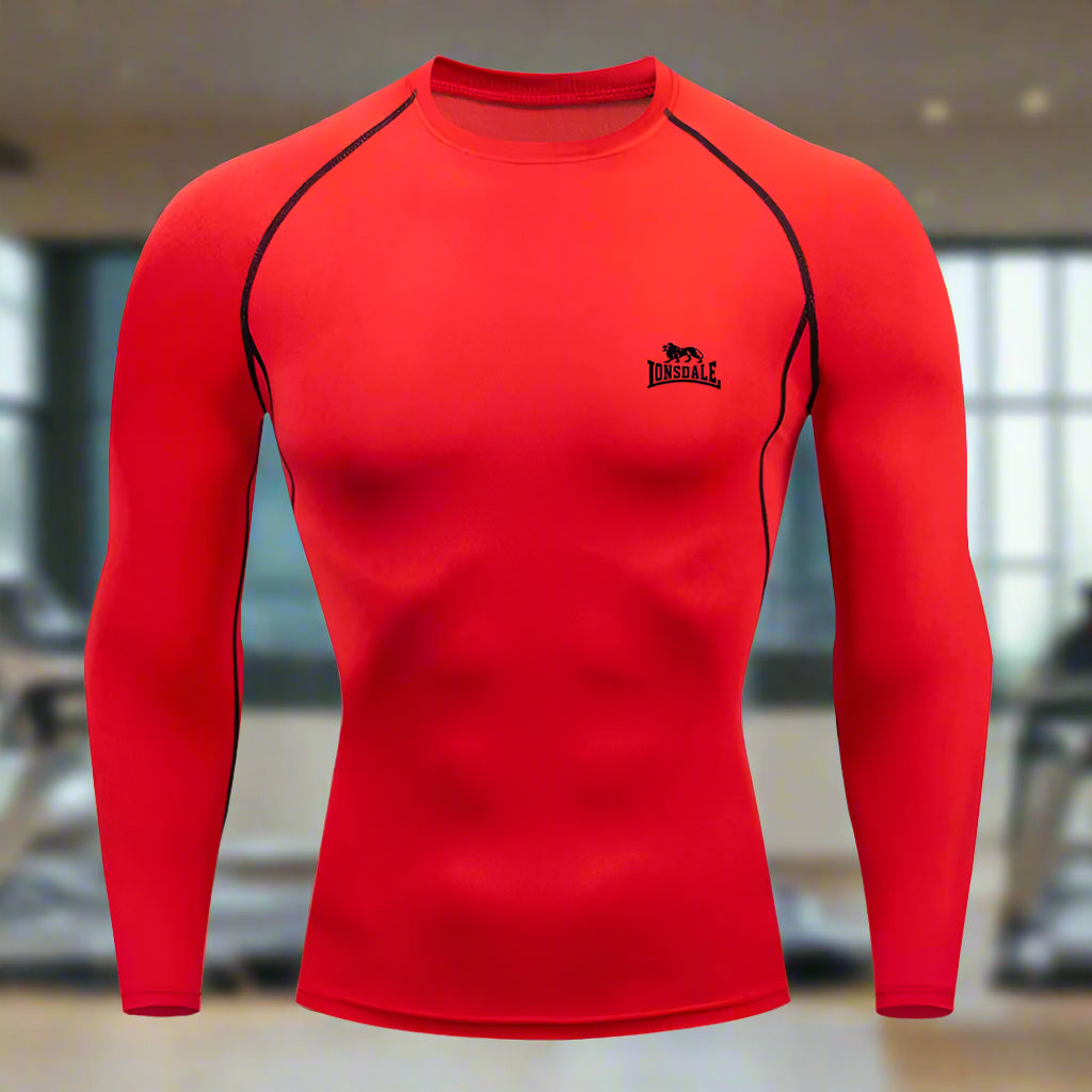 Lonsdale Men's Compression Gym Shirt – Quick-Dry Tight Fit for Fitness & Training - FitZone360