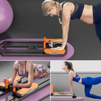 Multi-Functional Ab Board with Rollers & Push-Up Handles | Foldable Home Gym Pilates Machine - FitZone360