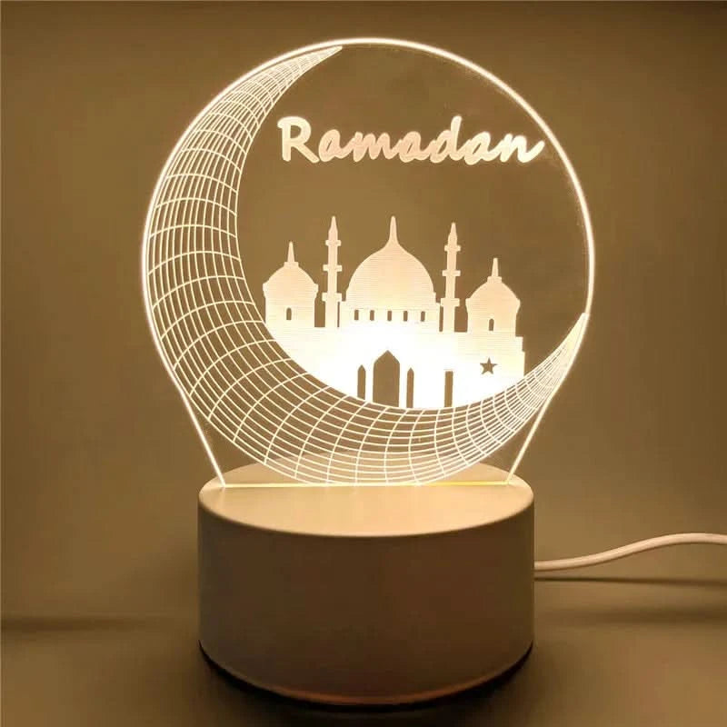 Gold Moon & Star Night Light | Decorative USB Lamp for Festivals or Home Décor - FitZone360