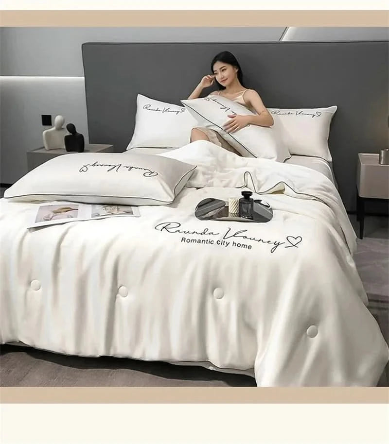 Air Conditioning Blanket | Premium Washable Ice Silk Summer Quilt Set - FitZone360
