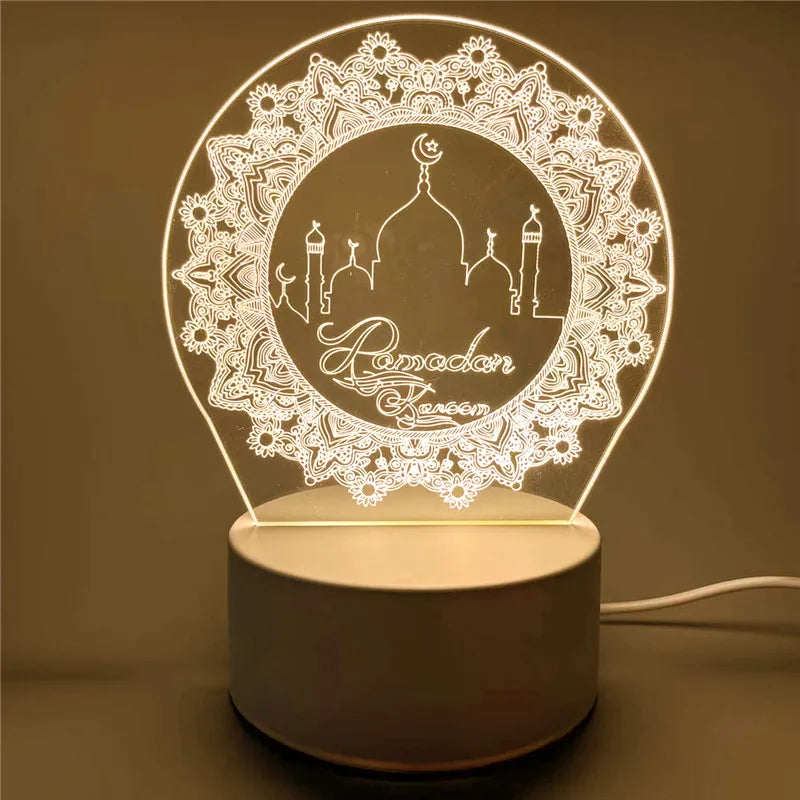 Eid Mubarak Night Light | USB Table Lamp Ramadan & Eid Al-Adha Islamic Home Decoration Ornament - FitZone360